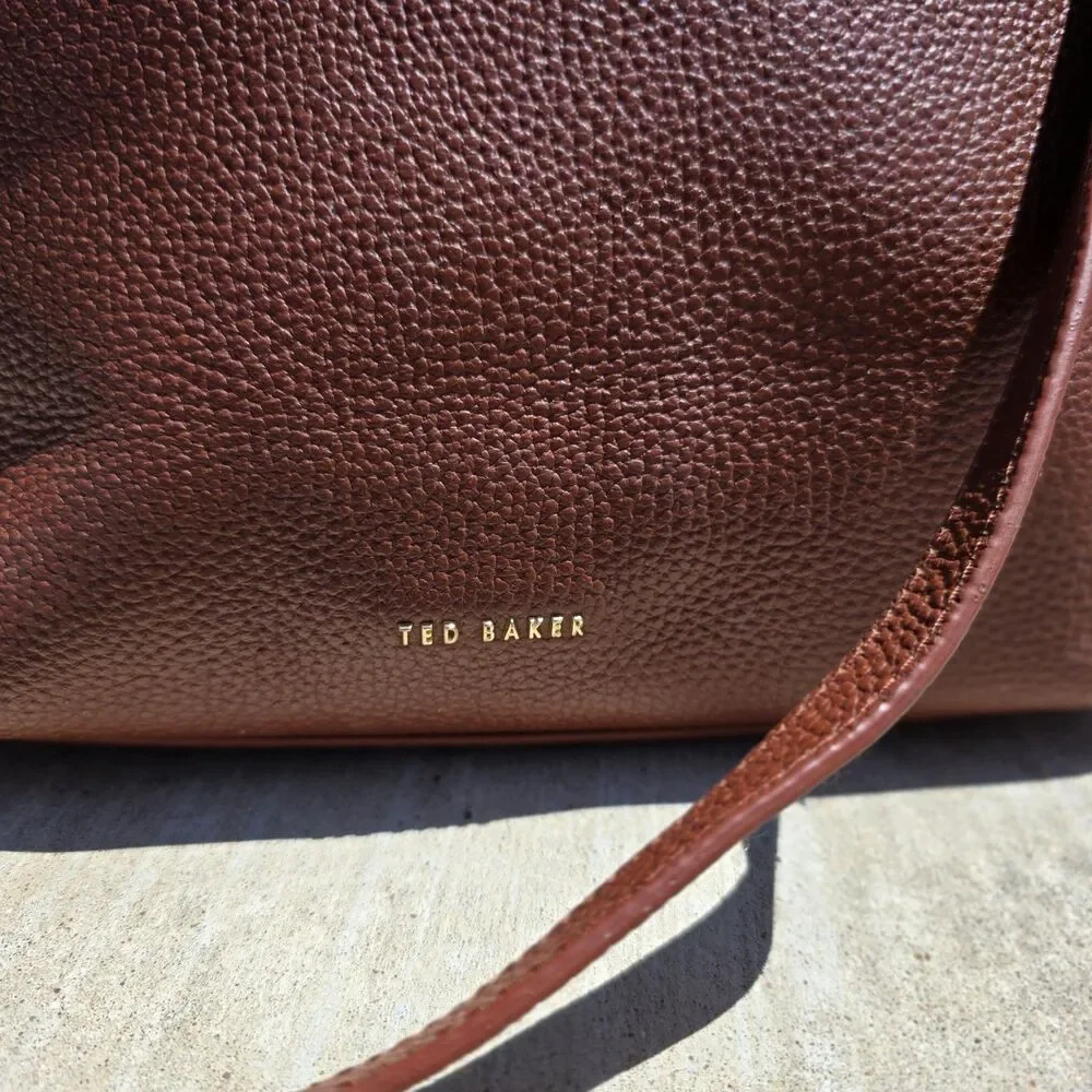 Ted Baker Chhloee Chloe soft brown leather hobo bag large Crossbody Strap